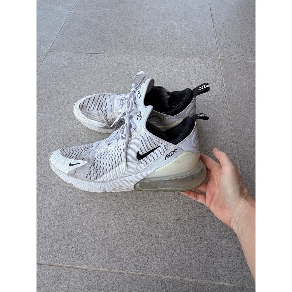 Nike Air Max 270 Shoes Mens 11.5 White Athletic Running Athletic Workout Sneaker